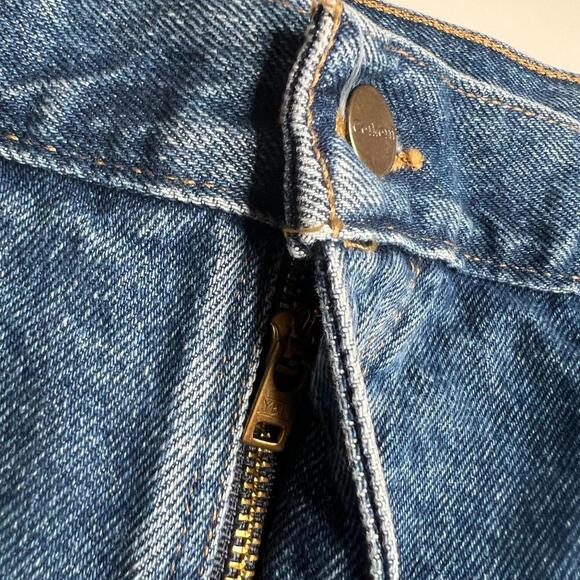 Carhartt Men’s Blue Denim Jeans 40x32 Relaxed Fit USA Logo Patch Made in Mexico - Picture 7 of 13